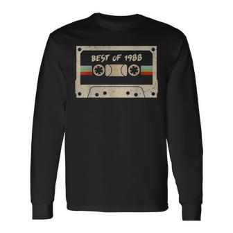 Best Of 1988 Birthday 31Years Old Mixtape Vintage T-Shirt Long Sleeve T-Shirt | Mazezy