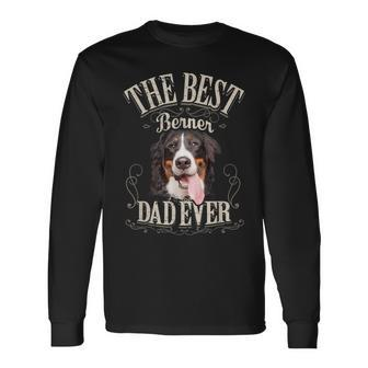 Best Berner Dad Ever Bernese Mountain Dog Vintage Long Sleeve T-Shirt - Seseable