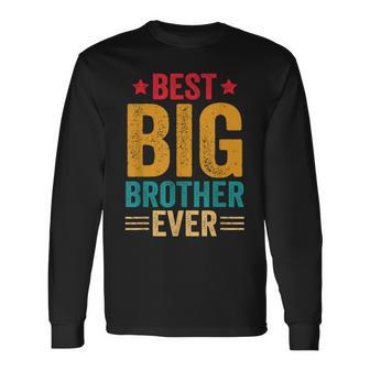 Best Big Brother Ever Big Brother For Nage Boys Youth Long Sleeve T-Shirt - Seseable