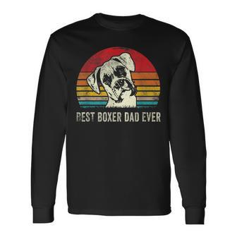 Best Boxer Dad Ever Boxer Dog Dad Fathers Day Long Sleeve T-Shirt - Seseable