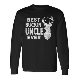 Best Buckin Uncle Ever Shirt Deer Hunting Fathers Day V2 Long Sleeve T-Shirt T-Shirt | Mazezy