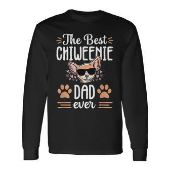 Best Chiweenie Dad Cute Dog Puppy Owner Love Lover Gift Men Unisex Long Sleeve