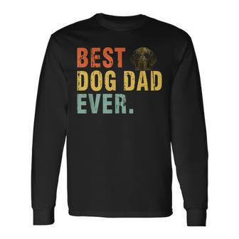 Best Dog Dad Ever Flat Coated Retriever Long Sleeve T-Shirt T-Shirt | Mazezy