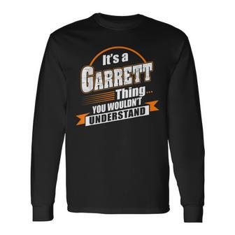 Best For Garrett Garrett Named Long Sleeve T-Shirt - Seseable