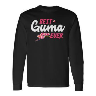 Best Guma Ever - Chinese Simplified Aunt Gifts Men Women Long Sleeve T-shirt Graphic Print Unisex - Seseable