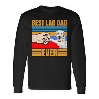 Best Lab Dad Ever V2 Long Sleeve T-Shirt - Monsterry UK