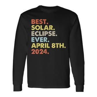 Best Solar Eclipse Ever April 8Th 2024 Totality Astronomy Long Sleeve T-Shirt | Mazezy