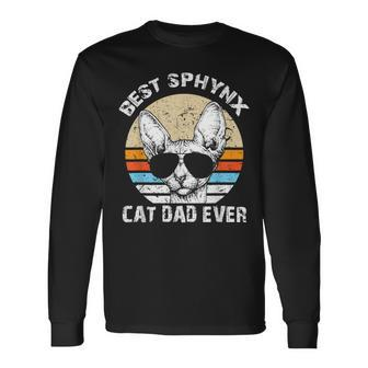 Best Sphynx Cat Dad Hairless Cat Father Jt Long Sleeve T-Shirt T-Shirt | Mazezy