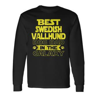 Best Swedish Vallhund Dad In The Galaxy Long Sleeve T-Shirt T-Shirt | Mazezy