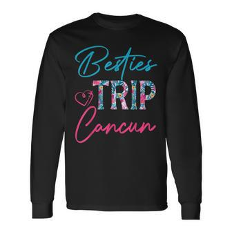 Besties Trip Cancun Mexico Vacation Matching Best Friend Men Women Long Sleeve T-Shirt T-shirt Graphic Print - Thegiftio UK