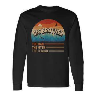 Big Brother The Man The Myth The Legend Men Sunset Brother Long Sleeve T-Shirt - Seseable