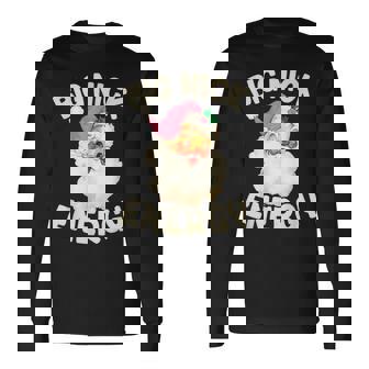 Big Nick Energy Vintage Pink Santa Claus Christmas Design V2 Men Women Long Sleeve T-shirt Graphic Print Unisex - Seseable