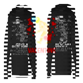Bigfoot Is My Valentine Sasquatch Bigfoot Valentines Day Long Sleeve T-Shirt | Seseable CA