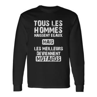 Biker Langarmshirts Schwarz mit Französischem Spruch für Motorradfans - Seseable