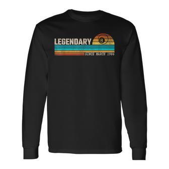 Billardspieler Legende Seit März 1986 Geburtstag Langarmshirts - Seseable