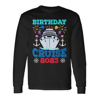 Birthday Cruise Squad Birthday Party Cruise Squad 2023 V2 Long Sleeve T-Shirt - Seseable