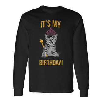 Birthday For Queens Cat Lovers Kitty Animal Pet Long Sleeve T-Shirt - Seseable