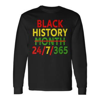 Black History Month 247365 African Melanin Black Gift Men Women Long Sleeve T-shirt Graphic Print Unisex - Seseable