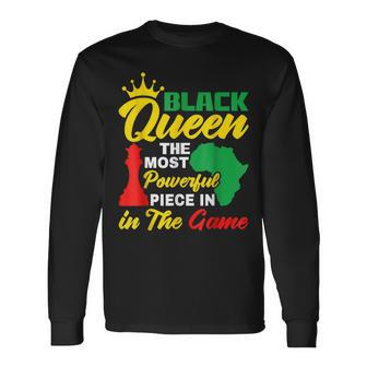 Black Queen Unapologetically Educated African Black History Long Sleeve T-Shirt - Seseable