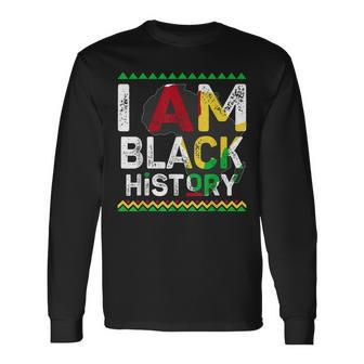 I Am Black History Month African American Pride Celebration V27 Long Sleeve T-Shirt - Seseable