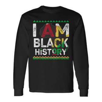 I Am Black History Month African American Pride Celebration V28 Long Sleeve T-Shirt - Seseable