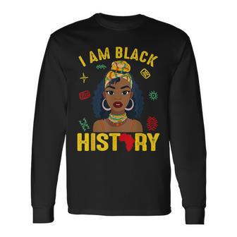Black History Month Girls African Woman Afro American V2 Long Sleeve T-Shirt - Seseable