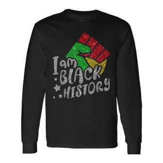 I Am Black Woman Blm Melanin Educated Black History Month Long Sleeve T-Shirt - Seseable