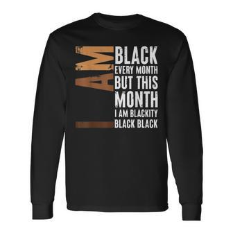 I Am Black Woman Educated Melanin Black History Month V4 Long Sleeve T-Shirt - Seseable