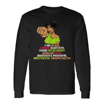 Black Woman Black History Month Afro African Pride Girls Long Sleeve T-Shirt - Seseable