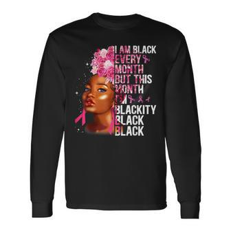 Blackity Black Every Month Black History Bhm African Women Long Sleeve T-Shirt - Seseable