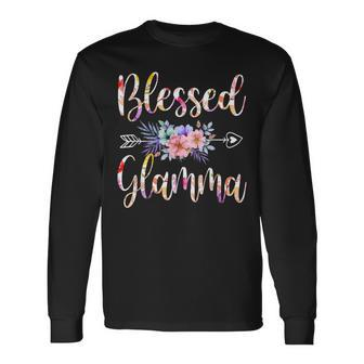 Blessed Glamma Floral Long Sleeve T-Shirt - Seseable