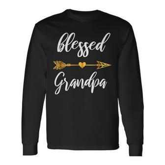 Blessed Grandpa Men Matching Thanksgiving Men Women Long Sleeve T-Shirt T-shirt Graphic Print - Thegiftio UK