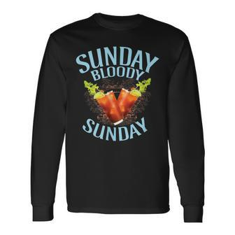 Bloody Mary Sunday Drinking Alcohol Tee Long Sleeve T-Shirt | Mazezy