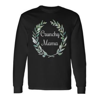 Boho Crunchy Mama All Natural Mother Long Sleeve T-Shirt T-Shirt | Mazezy CA