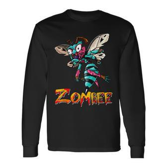 Boo Bee Zombee Zombie Beekeper Halloween Costume Men Women Long Sleeve T-Shirt T-shirt Graphic Print - Thegiftio UK