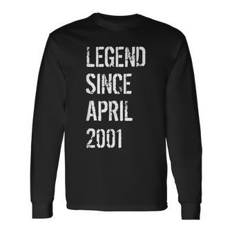 Born In April 2001 Birthday 18 Year Old Long Sleeve T-Shirt | Mazezy