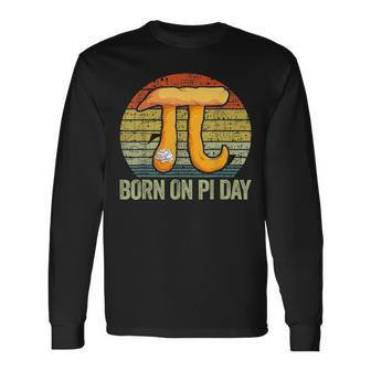 Born On Pi Day Happy Birthday Nerd Math Teacher Long Sleeve T-Shirt - Seseable