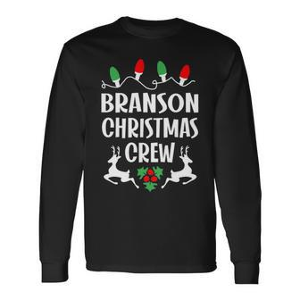 Branson Name Christmas Crew Branson Long Sleeve T-Shirt - Seseable