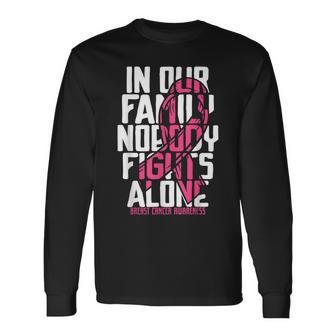 Breast Cancer Support Pink Breast Cancer Awareness Long Sleeve T-Shirt - Thegiftio UK