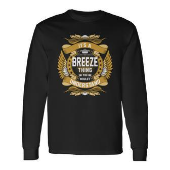 Breeze Name Breeze Name Crest Long Sleeve T-Shirt - Seseable