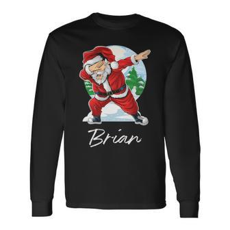 Brian Name Santa Brian Long Sleeve T-Shirt - Seseable