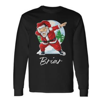 Briar Name Santa Briar Long Sleeve T-Shirt - Seseable