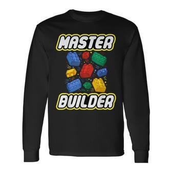 Brick Builder Blocks Blocks Master Builder Long Sleeve T-Shirt | Mazezy
