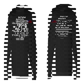 Brockton Massachusetts Ort Besuchen Bleiben Usa City Langarmshirts - Seseable