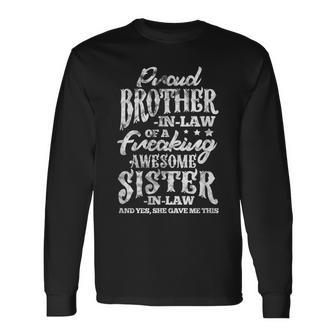 Brother-In-Law Sister-In-Law Distressed Long Sleeve T-Shirt - Thegiftio UK