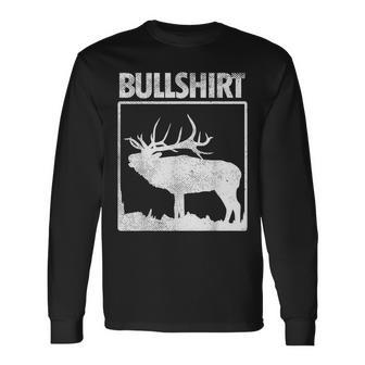Bull Bull Elk Deer Buck Bow Hunting Hunter Long Sleeve T-Shirt - Seseable