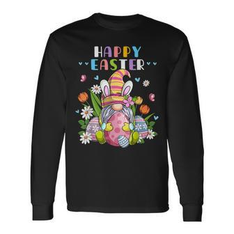 Bunny Gnome Rabbit Eggs Hunting Happy Easter Day Long Sleeve T-Shirt T-Shirt | Mazezy