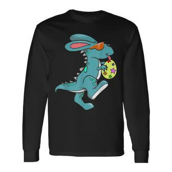 Bunnysaurus Easter Rex Bunny Egg Hunting Rabbit Long Sleeve T-Shirt - Seseable