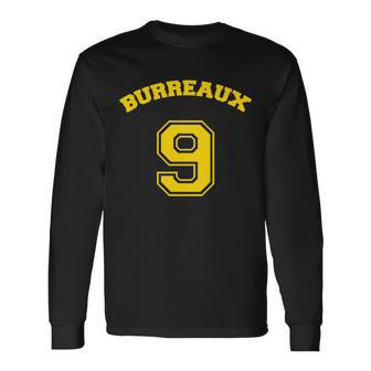 Burreaux Number 9 Louisiana Football Fan Men Women Long Sleeve T-Shirt T-shirt Graphic Print - Thegiftio UK