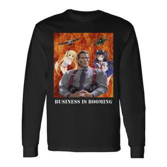Business Is Booming Meme Giga Chad Long Sleeve T-Shirt | Mazezy CA